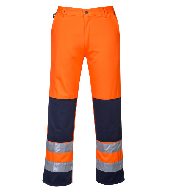 Pantalon haute-visibilité séville de travail Orange/Bleu Portwest