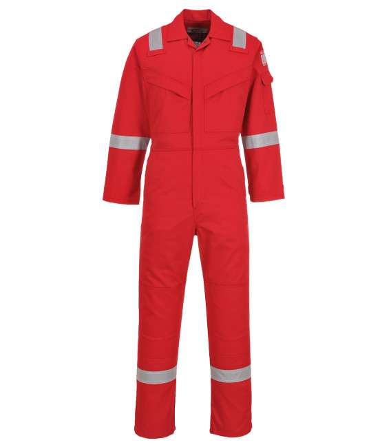Combinaison flamme résistant et antistatique 350g de travail Rouge Portwest