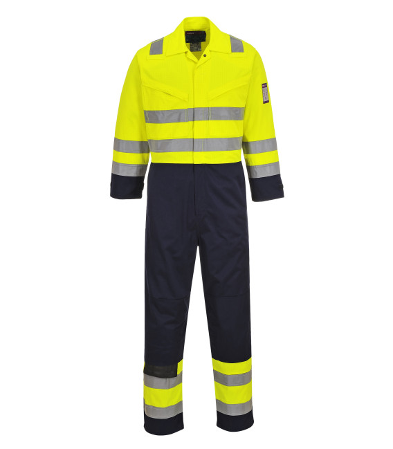 Combinaison hv modaflame de travail Jaune/Bleu Portwest
