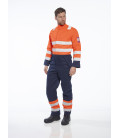 Combinaison hv modflame ris marine/orange de travail Orange/Bleu Portwest