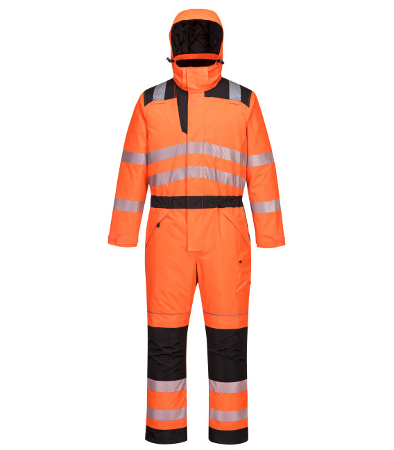 Combinaison d&39;hiver pw3 haute visibilité de travail Orange/Noir Portwest