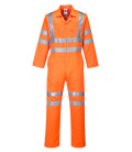 Combinaison hi-vis poly-coton ris de travail Orange Portwest
