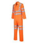 Combinaison hi-vis poly-coton ris de travail Orange Portwest