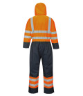 Combinaison contrast hi-vis matelassée de travail Orange/Bleu Portwest