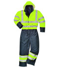 Combinaison contrast hi-vis matelassée de travail Jaune/Noir Portwest