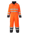 Combinaison de pluie hi-vis bizflame de travail Orange/Bleu Portwest