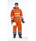 Combinaison de pluie hi-vis bizflame de travail Orange/Bleu Portwest