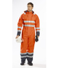 Combinaison de pluie hi-vis bizflame de travail Orange/Bleu Portwest