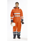 Combinaison de pluie hi-vis bizflame de travail Orange/Bleu Portwest