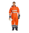 Combinaison de pluie hi-vis bizflame de travail Orange/Bleu Portwest