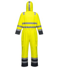 Combinaison de pluie hi-vis bizflame de travail Jaune/Bleu Portwest