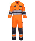 Combinaison hv nantes de travail Orange/Bleu Portwest