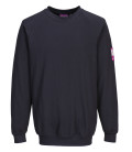 Sweatshirt manches longues retardateur de flamme & antistatique de travail Bleu Portwest