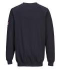 Sweatshirt manches longues retardateur de flamme & antistatique de travail Bleu Portwest