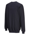Sweatshirt manches longues retardateur de flamme & antistatique de travail Bleu Portwest