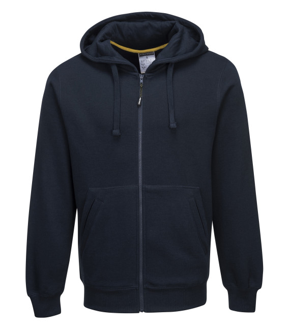 Sweatshirt zippé à capuche nickel de travail Bleu Portwest