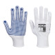 Gant polka picots pvc de travail Blanc/Bleu Portwest