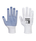Gant polka picots pvc de travail Blanc/Bleu Portwest