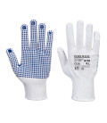 Gant polka picots pvc de travail Blanc/Bleu Portwest