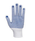 Gant polka picots pvc de travail Blanc/Bleu Portwest