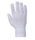 Gant classique tricoté picots pvc de travail Blanc/Bleu Portwest