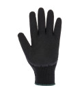 Gant tricoté enduit latex classique de travail Noir Portwest