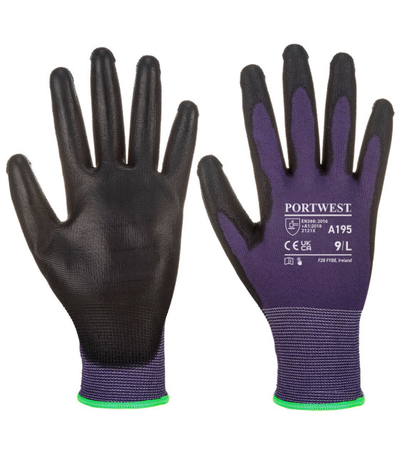 Gant pu tactile de travail Violet/Noir Portwest