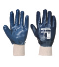 Gant nitrile, poignet tricot de travail Bleu Portwest