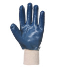 Gant nitrile, poignet tricot de travail Bleu Portwest