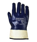 Gant nitrile tout enduit manchette de travail Bleu Portwest