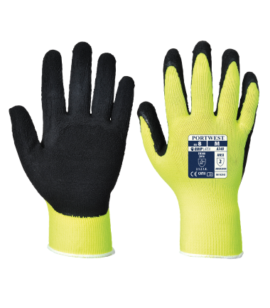 Gant grip hivis de travail Jaune Portwest