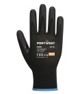 Npr15 gant à écran tactile en mousse nitrile pk12 de travail Noir Portwest