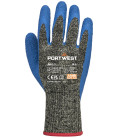 Gant anticoupures aramide latex hr de travail Noir/Bleu Portwest