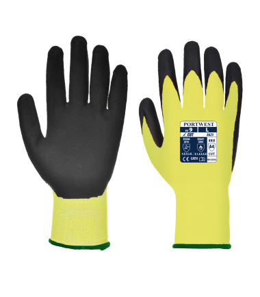 Gant pu vis-tex coupure d de travail Jaune/Noir Portwest