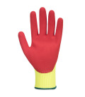 Gant vis-tex anticoupure hr - nitrile de travail Jaune/Rouge Portwest
