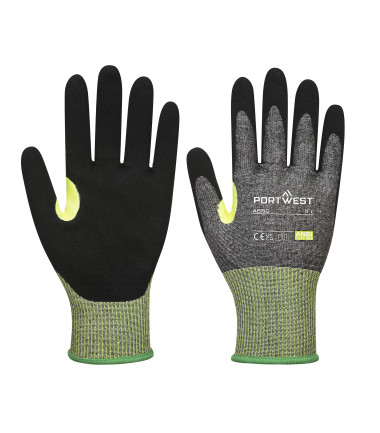 Gant anti-coupures enduit en mousse nitrile vhr15 de travail Gris/Noir Portwest