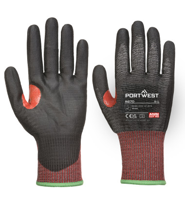 Gant anti-coupures cuir ahr13 de travail Noir Portwest