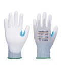 Gant paume enduite pu esd - paquet de 12 de travail Gris/Blanc Portwest