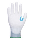 Gant paume enduite pu esd - paquet de 12 de travail Gris/Blanc Portwest