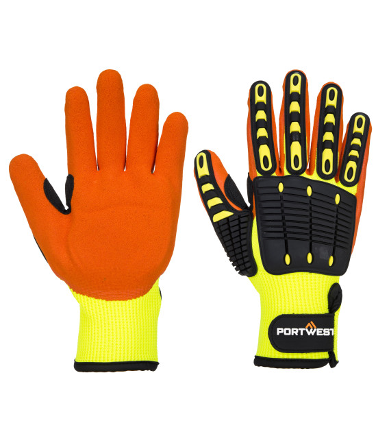 Gant anti impact grip de travail Jaune/Orange Portwest