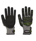 Gant coupé en mousse nitrile vhr15 de travail Noir/Vert Portwest