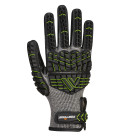 Gant coupé en mousse nitrile vhr15 de travail Noir/Vert Portwest