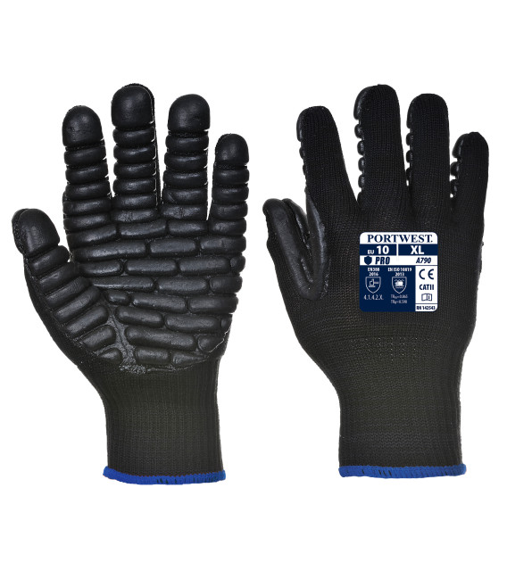 Gant anti vibration de travail Noir Portwest