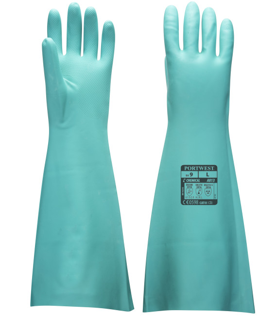 Gant nitrile extra-long de travail Vert Portwest