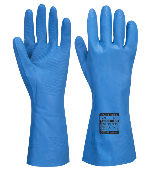 Gant nitrile contact alimentaire de travail Bleu Portwest
