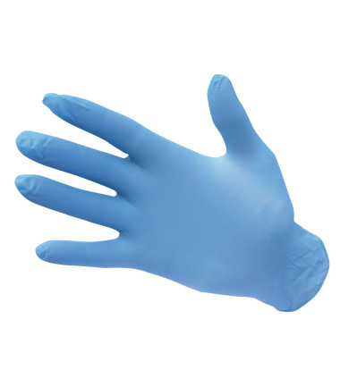 Gants nitrile non poudrés à usage unique de travail Bleu Portwest