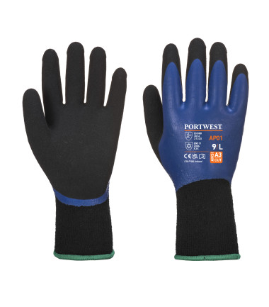 Thermo pro glove de travail Bleu/Noir Portwest