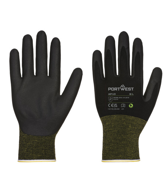 Npr15 gants bambou mousse de nitrile - paquet de 12 paires de travail Noir Portwest