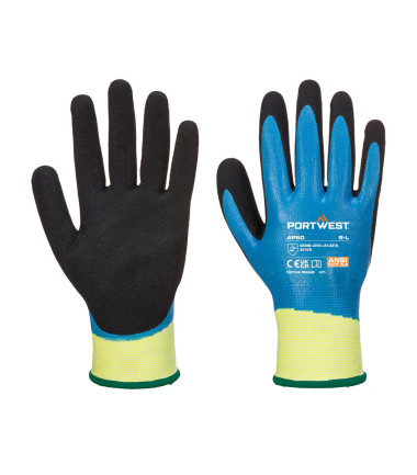 Gant aqua cut pro coupure d de travail Bleu/Noir Portwest