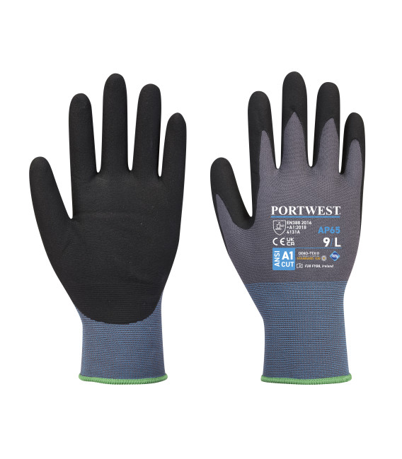 Gant npr pro mousse nitrile de travail Noir/Gris Portwest